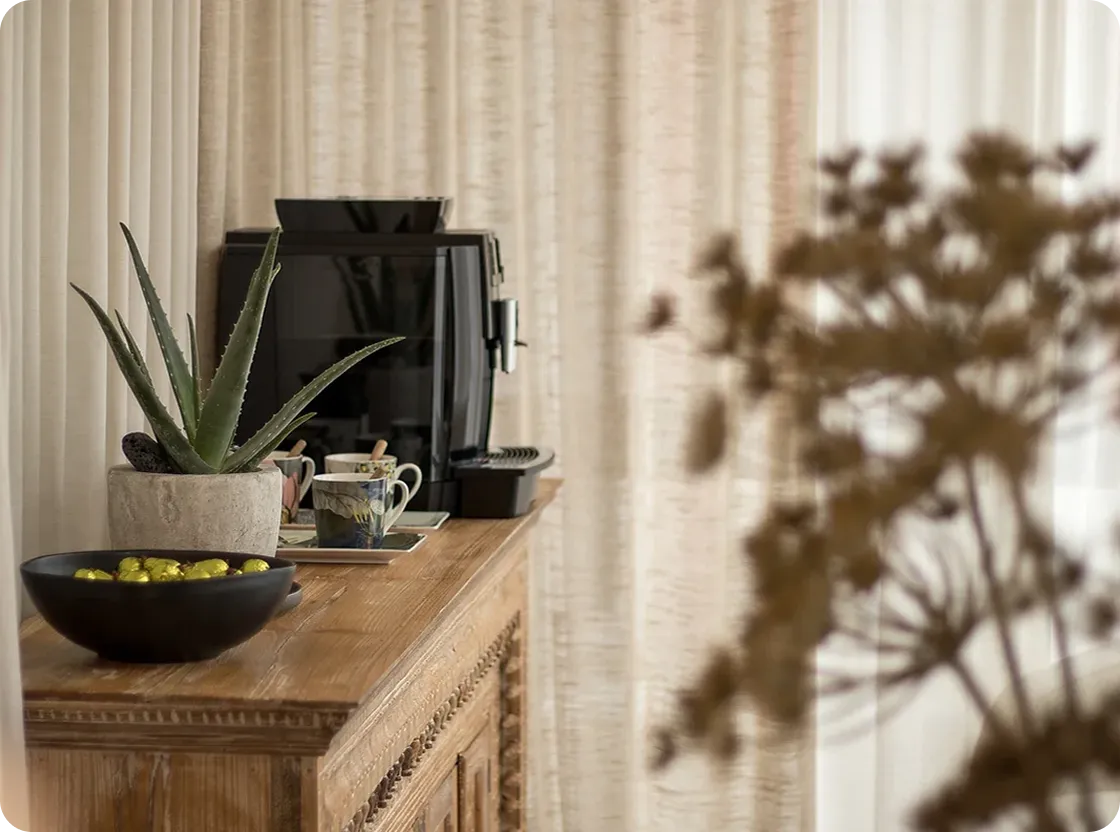 Studio interior with kettle