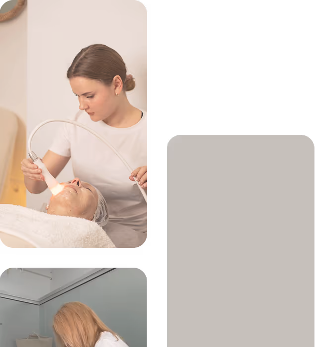 Collage of salon images